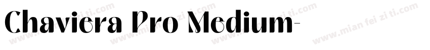 Chaviera Pro Medium字体转换